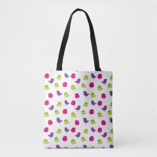 Kleurrijke vogels tote bag