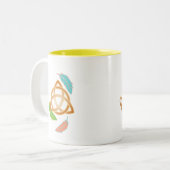 Kleurrijke vogels tweekleurige koffiemok (Voorkant links)