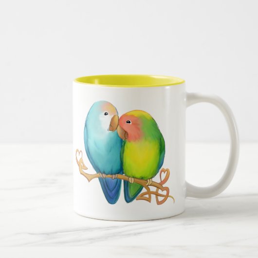 Kleurrijke vogels tweekleurige koffiemok (Rechts)