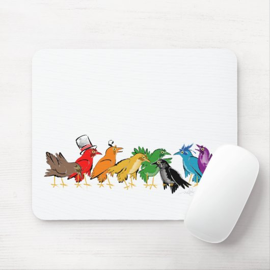 Kleurrijke vogels van een doder muismat (Met muis)