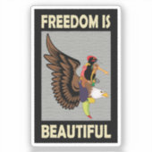 Kleurrijke vogels vliegen in groep verfrissend ont sticker (Voorkant)