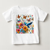 Kleurrijke Vogels Vlinders Bloemen Sjabloon Schatt (Voorkant)