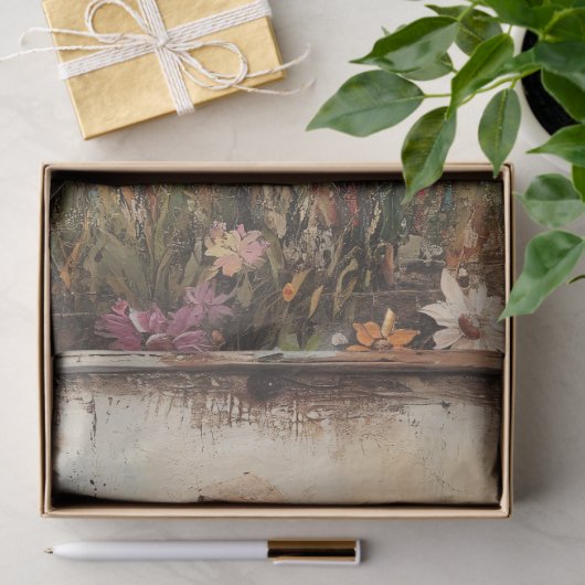 Kleurrijke volkskunst vogelverschrikker met wilde  tissuepapier (Geschenk)