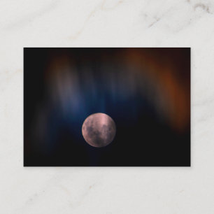 Kleurrijke volle Lunar Moon Rainbow Sky Visitekaartje