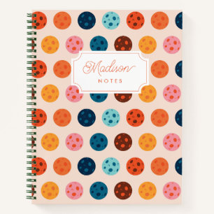Kleurrijke Volle Maan Oranje Monogram Notitieboek
