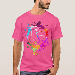 Kleurrijke Volleybal Colorsplash Ball Beach Volley T-shirt