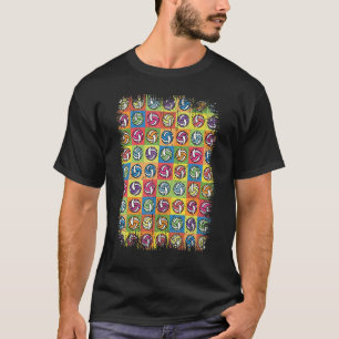 kleurrijke volleybal verkuilingsbal t-shirt