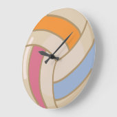 Kleurrijke volleybal wandklok (Hoek)