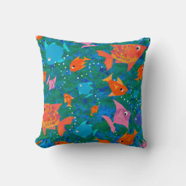 Kleurrijke vondvis in de Zee Pillow of Cushion Kussen