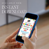 Kleurrijke voorschoolse Afstuderen uitnodiging