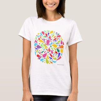 Kleurrijke vorm barst t-shirt