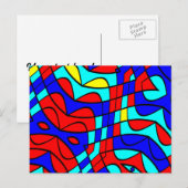 Kleurrijke vormen briefkaart (Voorkant / Achterkant)