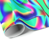 Kleurrijke vormen en groene achtergrond cadeaupapier (Rol Hoek)