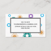 Kleurrijke Vormen Mama Playdate Calling Card Contactkaartje (Achterkant)