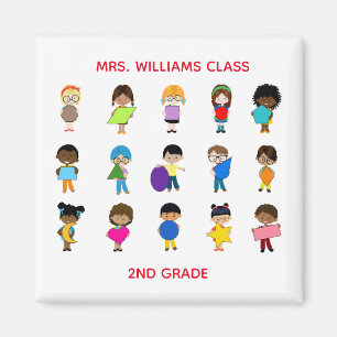 Kleurrijke vormen multiculturele kinderen magneet