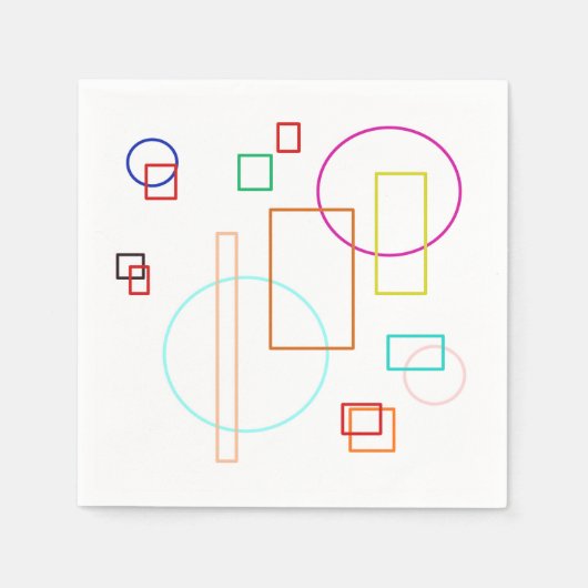 Kleurrijke vormen Papieren servet (Voorkant)