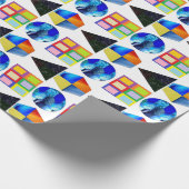 Kleurrijke Vormen Verpakkend Document Cadeaupapier (Hoek)