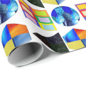 Kleurrijke Vormen Verpakkend Document Cadeaupapier (Rol Hoek)