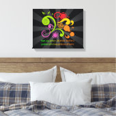 Kleurrijke vormen, vruchten van de gedistilleerde canvas afdruk (Insitu (Slaapkamer))