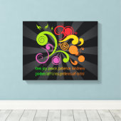 Kleurrijke vormen, vruchten van de gedistilleerde canvas afdruk (Insitu (Houten vloer))