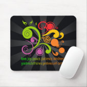 Kleurrijke vormen, vruchten van de gedistilleerde  muismat (Met muis)