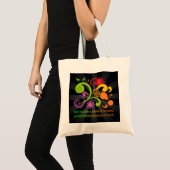Kleurrijke vormen, vruchten van de gedistilleerde  tote bag (Voorkant (product))