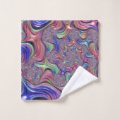 Kleurrijke Vortex Abstract Trippy Spiraal Fractaal Bad Handdoek (Wasdoekje)