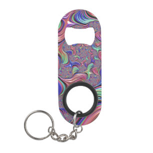 Kleurrijke Vortex Abstract Trippy Spiraal Fractaal Mini Flessenopener
