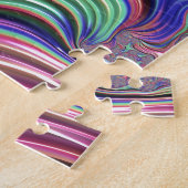 Kleurrijke Vortex Abstracte Trippy Spiraal Fractal Legpuzzel (Zijkant)