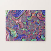 Kleurrijke Vortex Abstracte Trippy Spiraal Fractal Legpuzzel (Horizontaal)