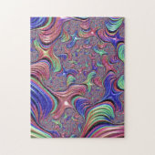 Kleurrijke Vortex Abstracte Trippy Spiraal Fractal Legpuzzel (Verticaal)