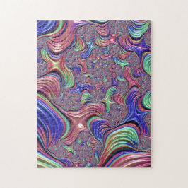 Kleurrijke Vortex Abstracte Trippy Spiraal Fractal Legpuzzel