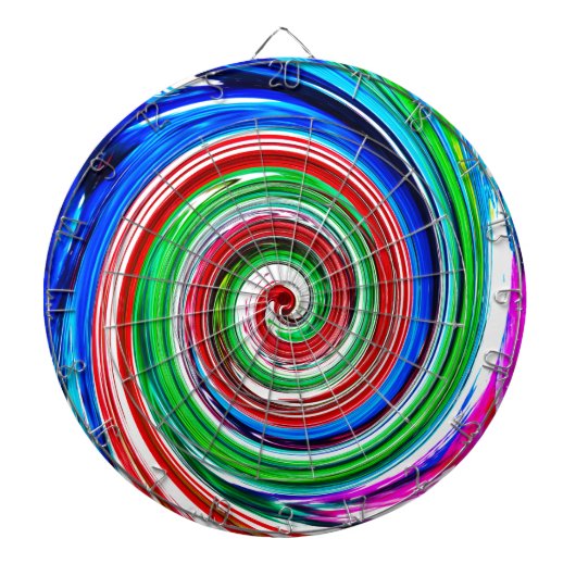 Kleurrijke vortex dartbord (Voorkant)