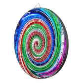 Kleurrijke vortex dartbord (Voorkant Rechts)