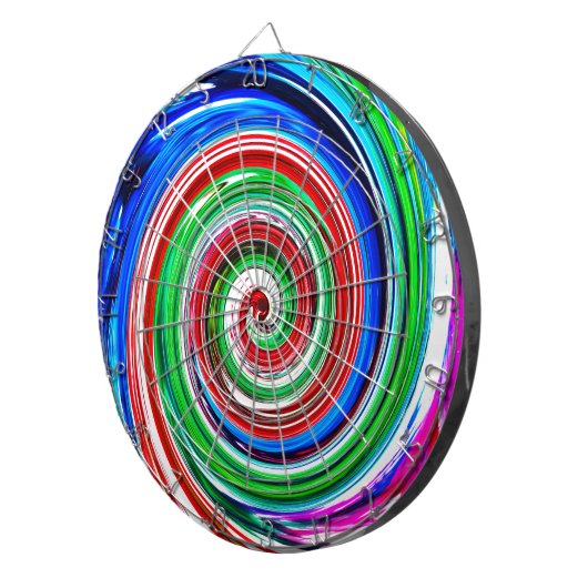 Kleurrijke vortex dartbord (Voorkant Rechts)