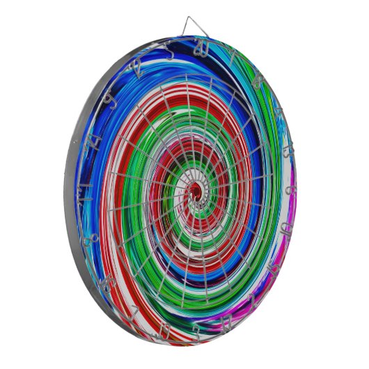 Kleurrijke vortex dartbord (Voorkant Links)
