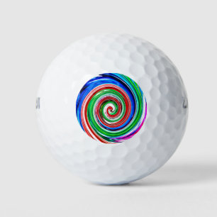 Kleurrijke vortex golfballen