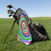 Kleurrijke vortex golfhanddoek (Groen)