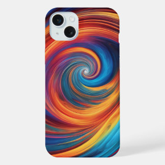 Kleurrijke vortex iPhone 15 plus case