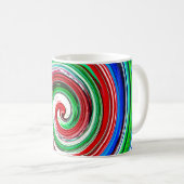 Kleurrijke vortex koffiemok (Voorkant rechts)