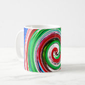 Kleurrijke vortex koffiemok (Voorkant links)