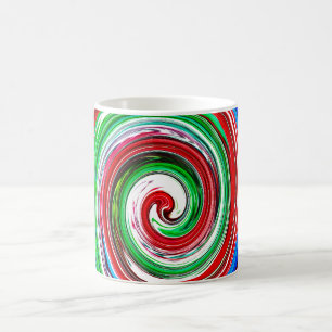 Kleurrijke vortex koffiemok