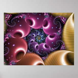 Kleurrijke Vortex Spiraal Poster