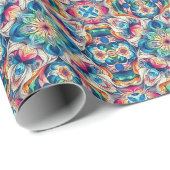 Kleurrijke Vortex Tegel Pattern Cadeaupapier (Rol Hoek)