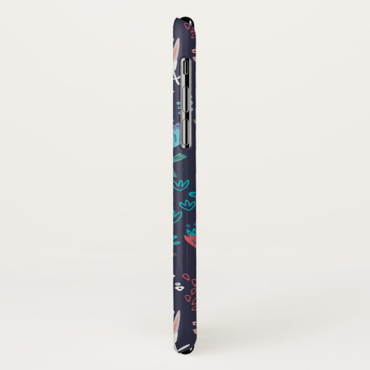 Kleurrijke vossen vogels & bloemen illustratie Case-Mate iPhone case (Achterkant/links)