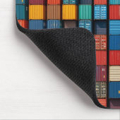 Kleurrijke vracht: Industriële Verzending Containe Muismat (Hoek)