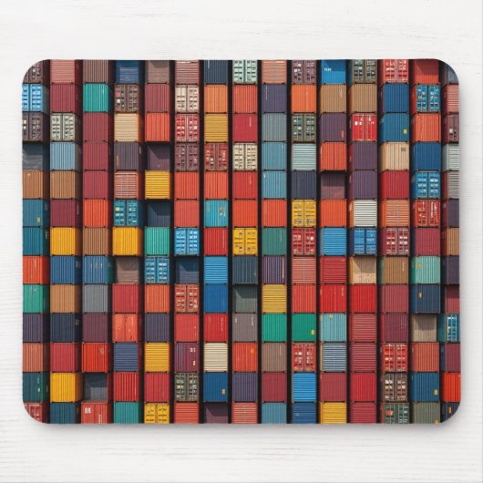 Kleurrijke vracht: Industriële Verzending Containe Muismat (Voorkant)