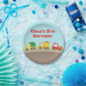 Kleurrijke vrachtwagenbakken Birthday Party Supply Papieren Bordje (Feest)