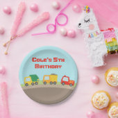 Kleurrijke vrachtwagenbakken Birthday Party Supply Papieren Bordje (Feest)