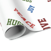 Kleurrijke Vrede Liefde & Joy Eenvoudige Moderne K Cadeaupapier (Rol Hoek)